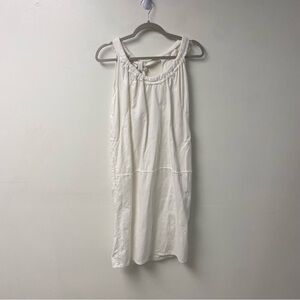 AVN White Sleeveless Tie Back Raw Neckline Dress with‎ Pockets Size 40 (4)
